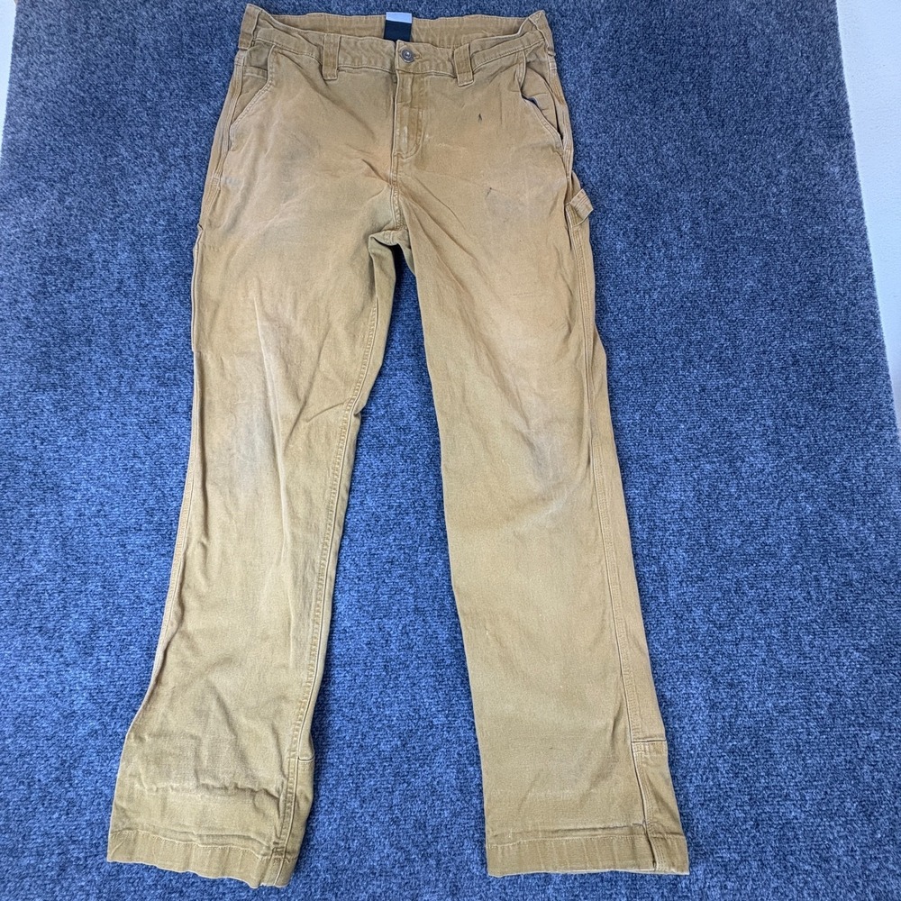 Colorado Clothing Carpenter Work Pants Men 32x30.5 Tan Canvas Cotton Relaxed Fit